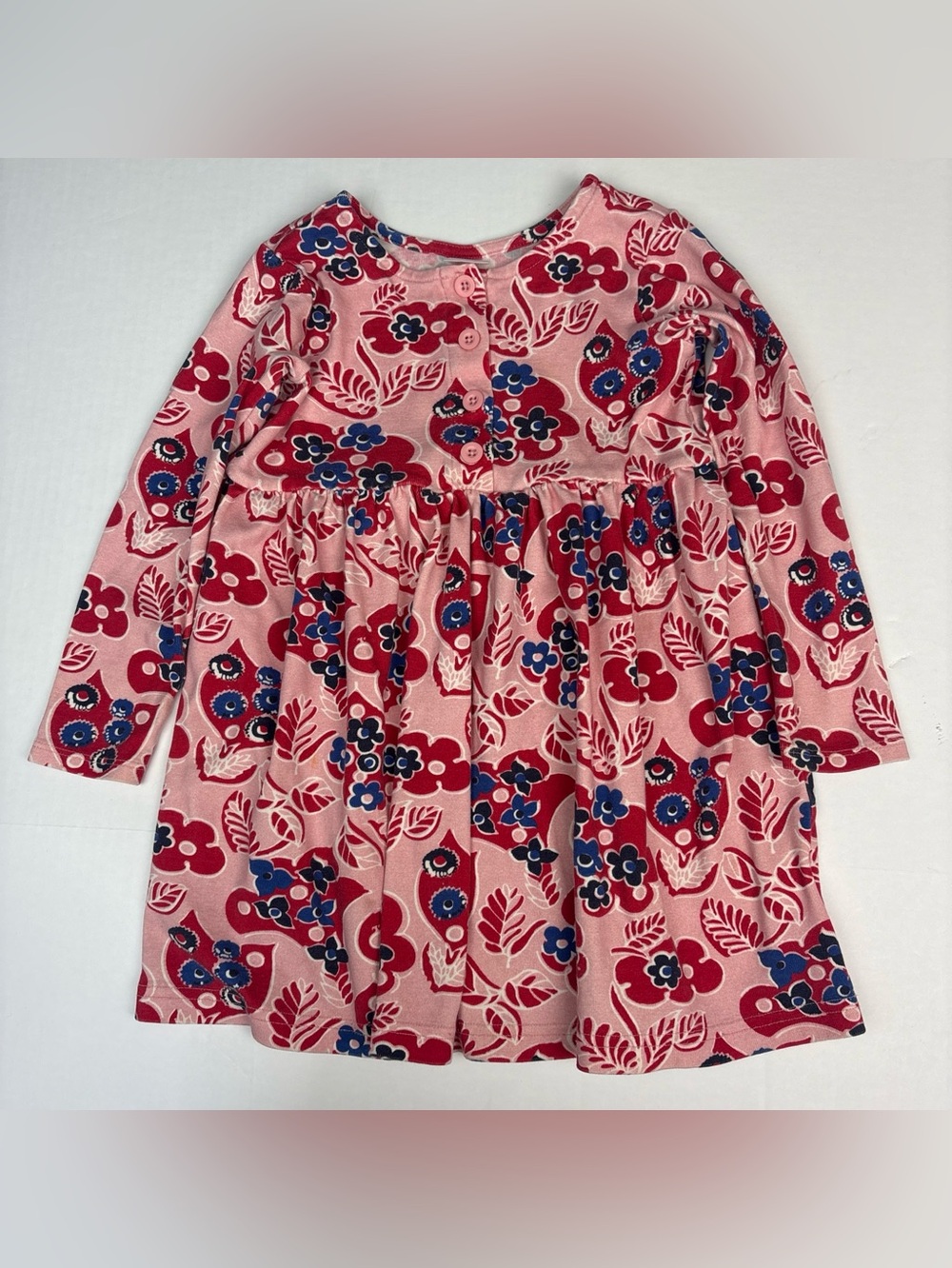 Hanna Andersson Girls 110cm Size 5 Dress Day Play Printed Pink Purple Floral